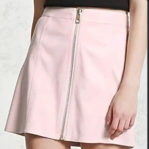 Forever 21 Pink Suede Skirt